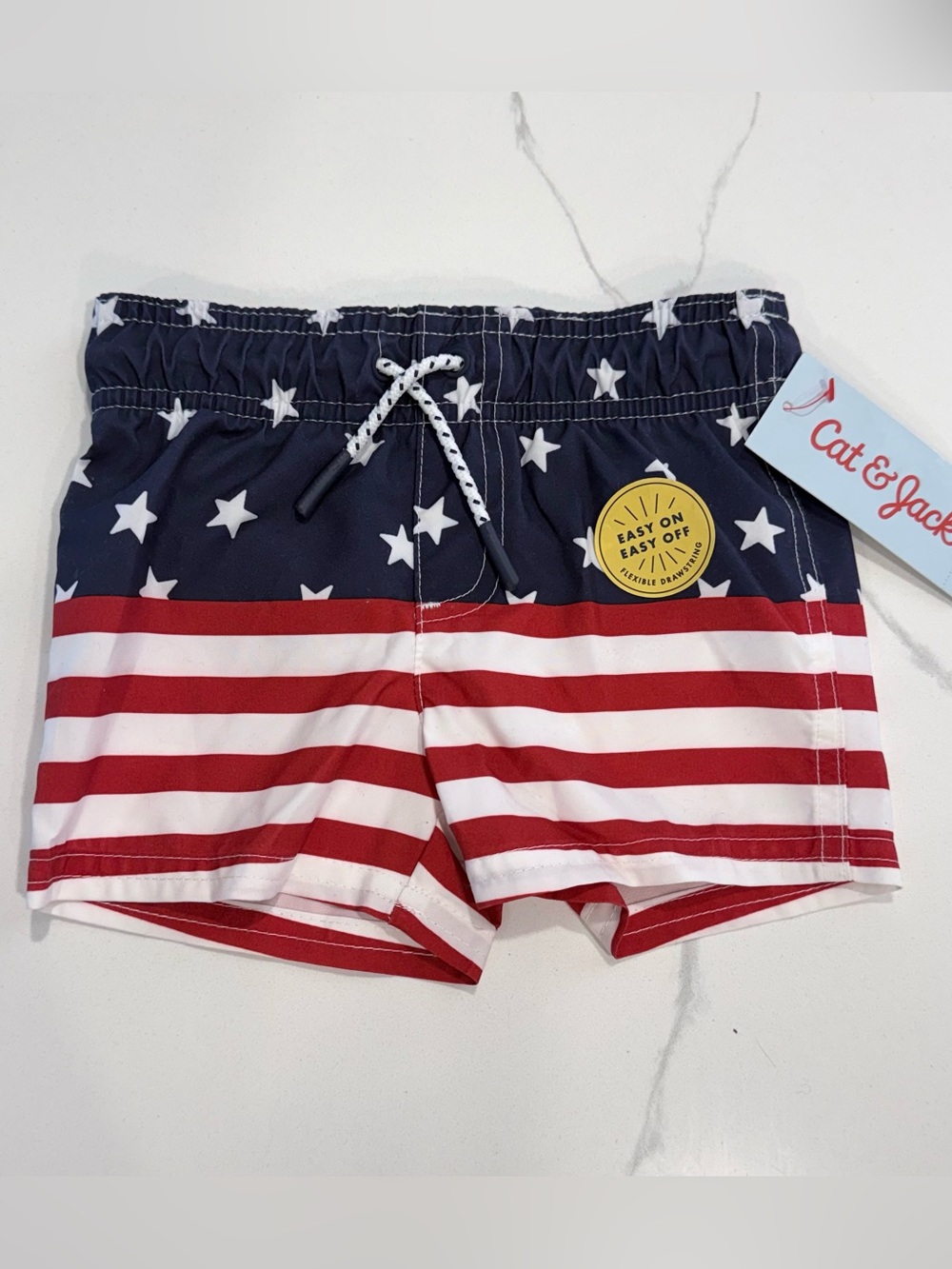 Cat & Jack • 4th of July Stars & Stripes Swim Trunks